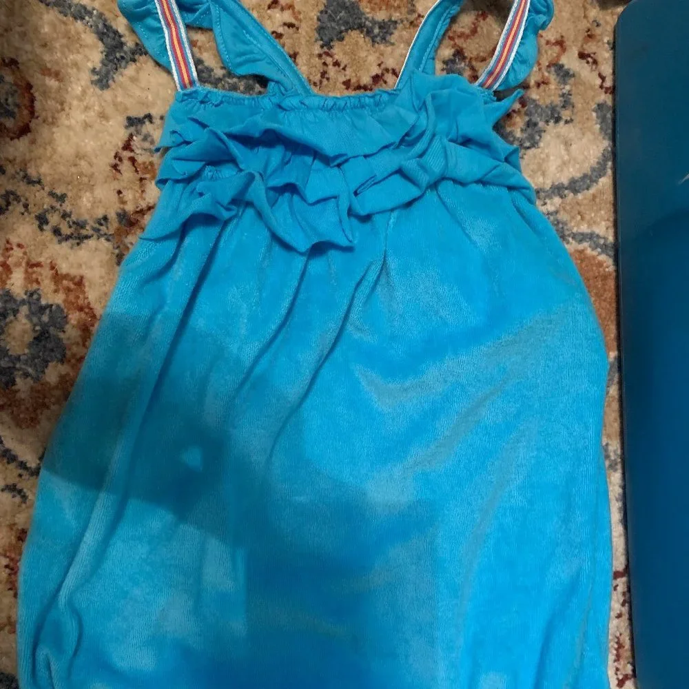 NWT RALPH LAUREN BLUE TERRY ROMBER SZ12MO